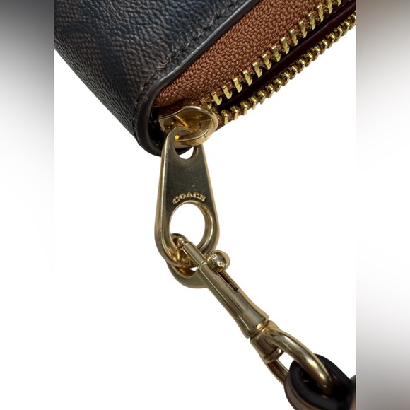 Coach Signature Brown Wallet/Wristlet - Picture 7 of 13
